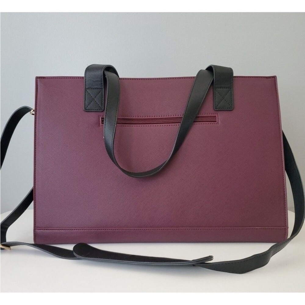 Lovevook Burgundy and Black Women's Lap Too Bag - Picture 4 of 10